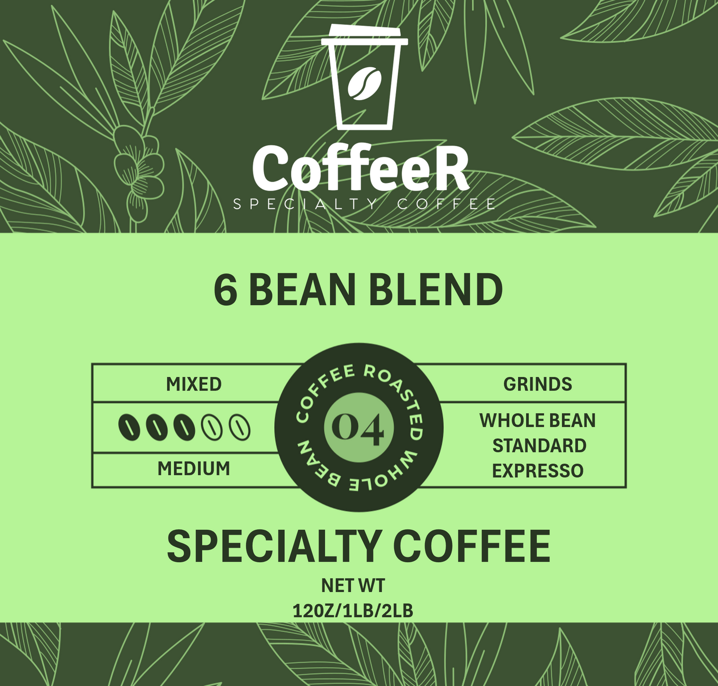 6 Bean Blend | Dark Roast | Coffeer Specialty Coffee