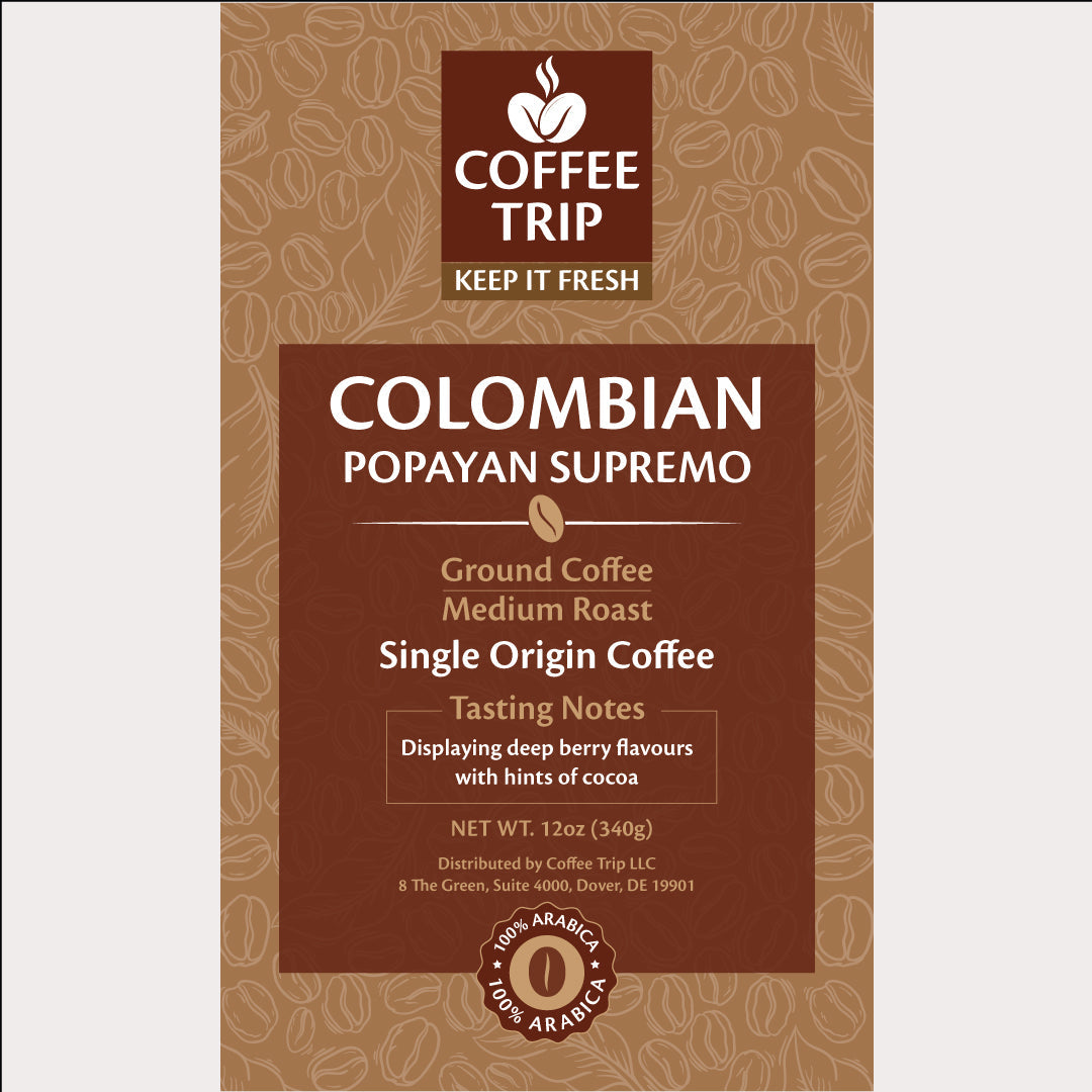 COLOMBIAN Popayan SUPREMO, Ground coffee, Medium roast